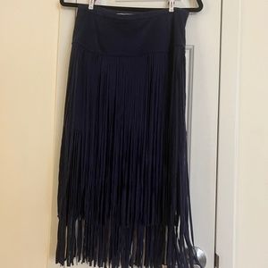 Navy Blue Fringe skirt